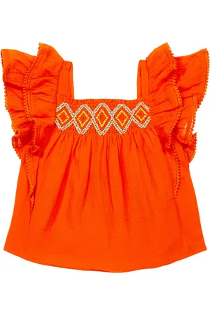 Ralph Lauren Top de algodón con volantes