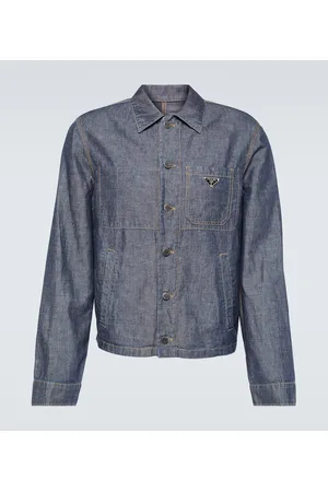 Prada Sobrecamisa de algodón y lino