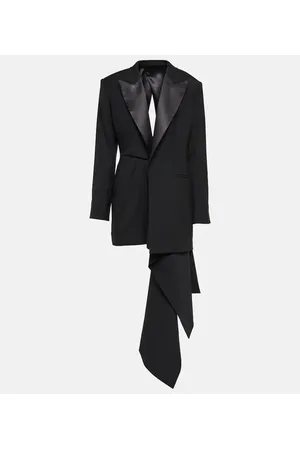Alaïa Alaïa Vestido blazer corto de lana asimétrico