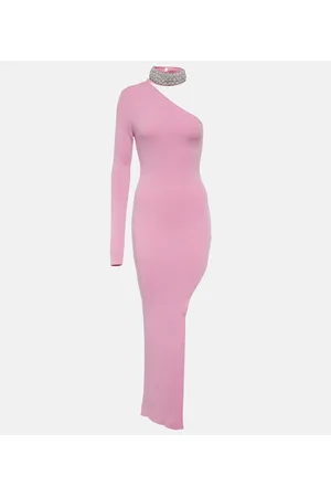 GIUSEPPE DI MORABITO Vestido largo en mezcla de lana adornado