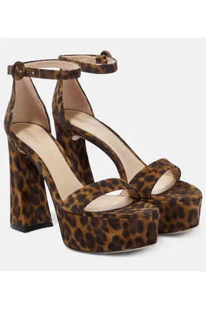 Gianvito Rossi Sandalias de ante con plataforma