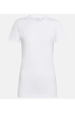 Brunello Cucinelli Camiseta de mezcla de algodón