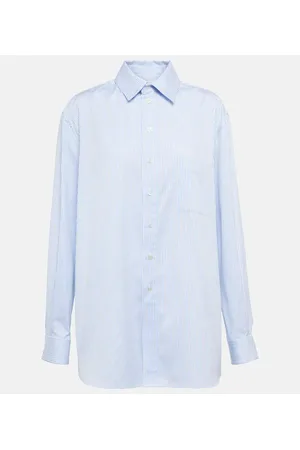 Saint Laurent Camisa Cassandre de popelín de algodón