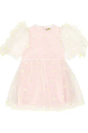 Stella McCartney Vestido bordado con volantes
