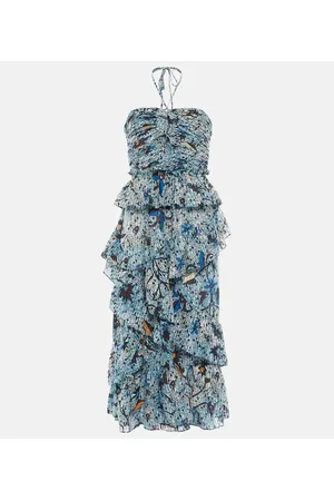 ULLA JOHNSON Vestido midi Simona en mezcla de algodón
