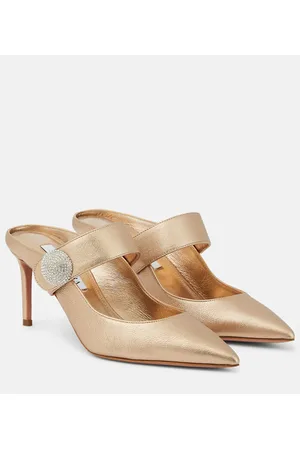 Aquazzura Mules Crystal Macaron 75 adornados