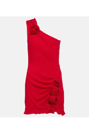 BLUMARINE Vestido corto de crepé con aplique