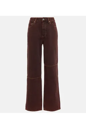 Ganni Jeans rectos Izey de tiro alto