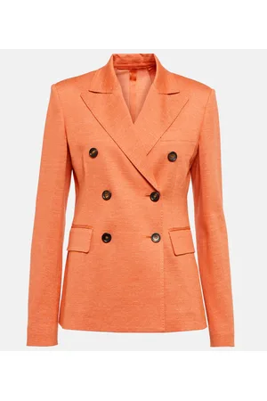 Max Mara Blazer Zirlo de algodón y lino