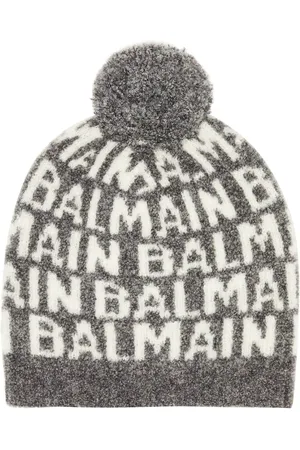 Balmain Gorro en mezcla de lana con pompón