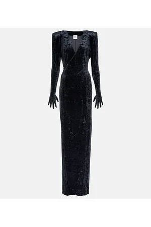 Vetements Vestido Diva de terciopelo con guantes