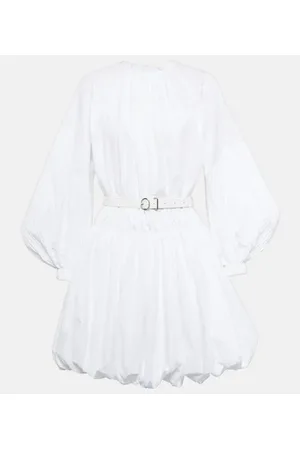 Jil Sander Vestido corto en popelín de algodón