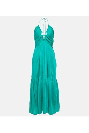 Isabel Marant Vestido midi Birona de algodón y seda