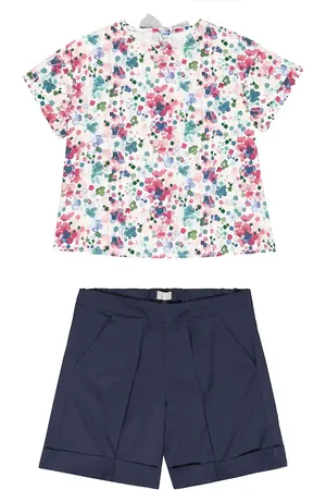 Il gufo Set de top y shorts de algodón