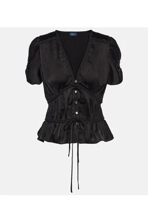 Ralph Lauren Blusa con mangas abullonadas