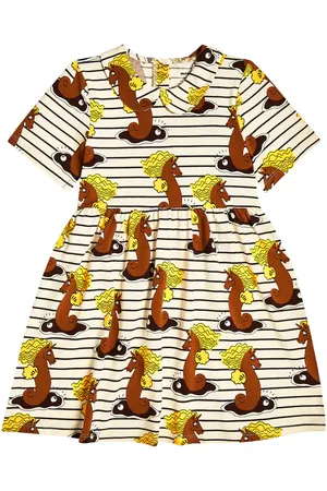 Mini Rodini Vestido Seahorse en mezcla de algodón