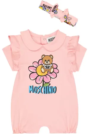 Moschino Bebé - body y diadema mezcla de algodón