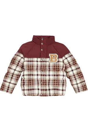 Brunello Cucinelli Chaqueta de plumas de algodón a cuadros