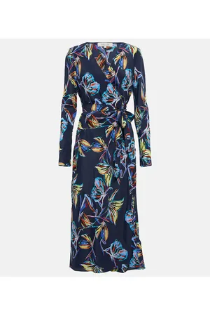 Diane von Furstenberg Vestido midi wrap Tilly en mezcla de seda