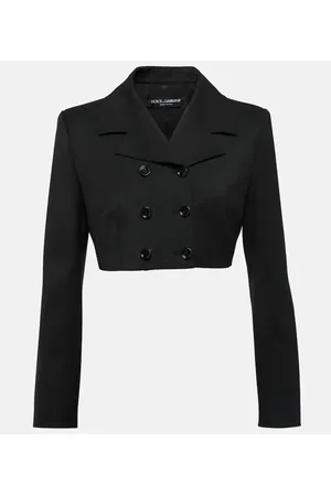 Dolce & Gabbana Blazer cruzado cropped con cinturón