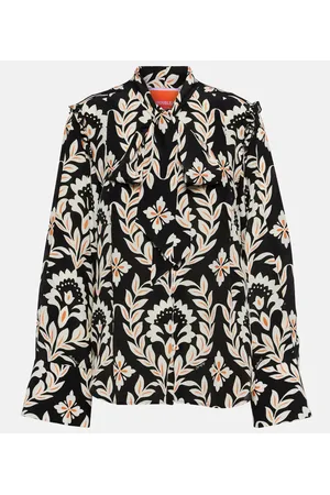 La DoubleJ Blusa Ascot de crepé de china