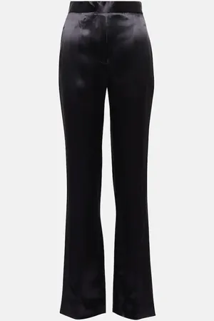 Victoria Beckham Pantalones rectos de tiro alto