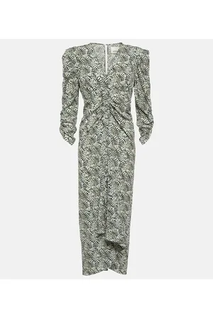 Isabel Marant Vestido midi Albiniga en mezcla de seda
