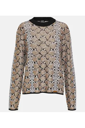 Balmain Jersey en jacquard con efecto serpiente