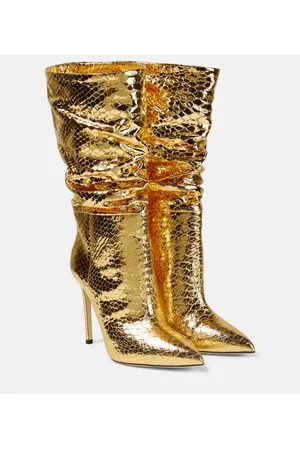 PARIS TEXAS Botas de piel metalizada holgadas