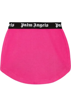 Palm Angels Falda en jersey de algodón con logo