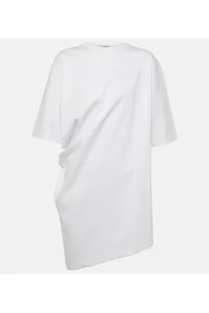 Fforme Camiseta de jersey de algodón drapeada