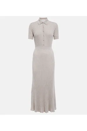 GABRIELA HEARST Vestido midi Amor de seda y cachemir
