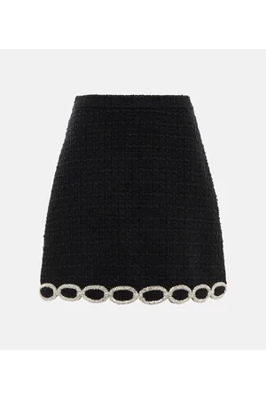 VALENTINO Minifalda de tweed adornada
