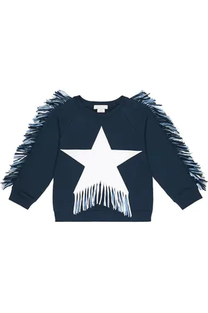 Stella McCartney Sudadera de jersey de algodón con flecos