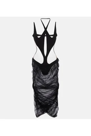 MUGLER Vestido midi de punto