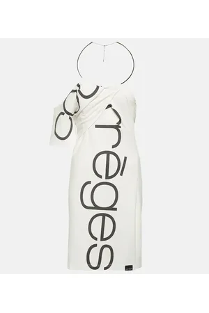 Courrèges Courrèges Vestido corto de algodón con logo