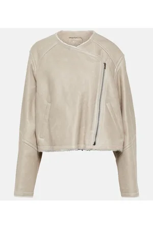 Isabel Marant Chaqueta Ostya de piel y pelo