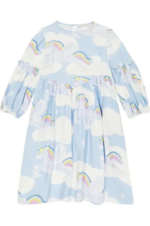 Stella McCartney Vestido fruncido estampado