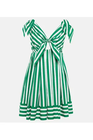 Dolce & Gabbana Portofino vestido corto de popelín a rayas