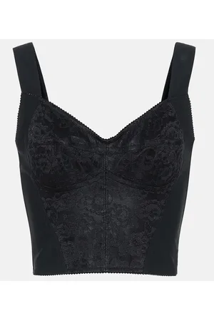 Dolce & Gabbana Corsé de jacquard con encaje
