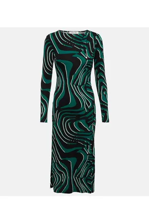 Diane von Furstenberg Vestido midi ajustado con estampado