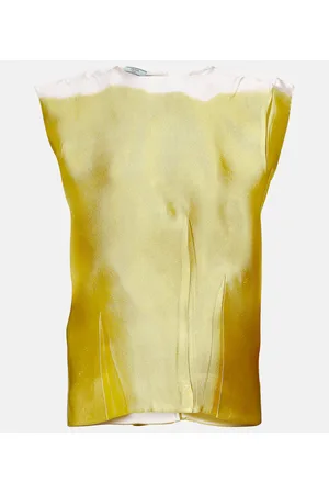 Prada Blusa en mezcla de seda sin mangas