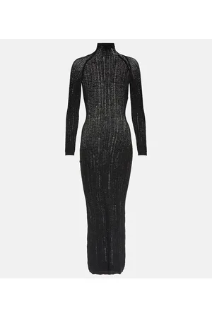 Alaïa Alaïa Vestido midi en mezcla de lana