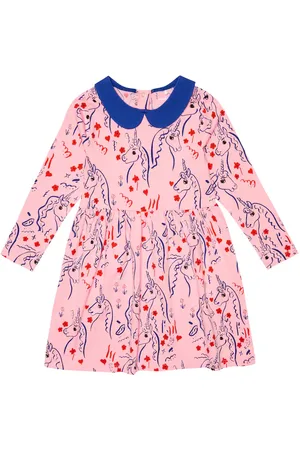 Mini Rodini Vestido de algodón estampado
