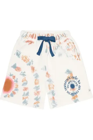 The New Society Shorts de algodón tie-dye con logo