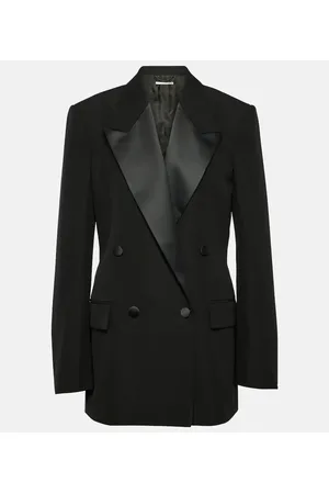 Stella McCartney Chaqueta de esmoquin cruzada de lana