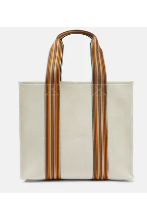 Loro Piana Tote The Suitcase Stripe Medium de lona