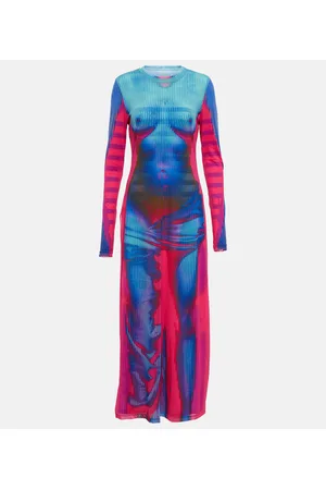 Y / PROJECT X Jean Paul Gaultier vestido largo Body Morph de malla