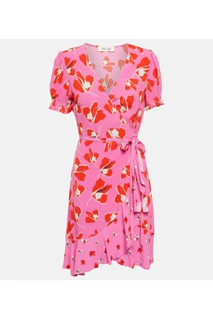 Diane von Furstenberg Vestido corto Emilia wrap con estampado