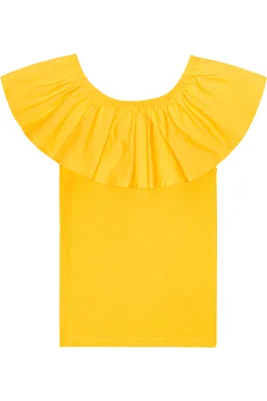 Molo Top Reca de algodón con volantes